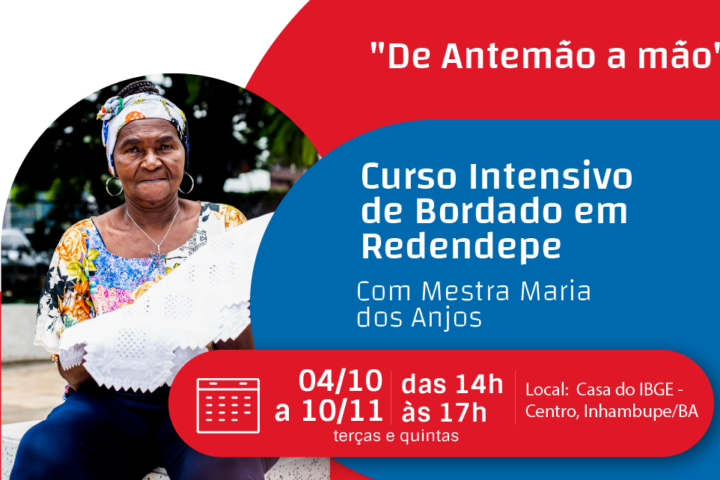 INSCRIÇÕES ABERTAS PARA CURSO INTENSIVO DE BORDADO EM INHAMBUPE