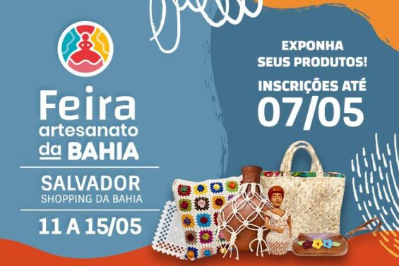 Inscrições abertas para expositores na Feira Artesanato da Bahia,  em Salvador