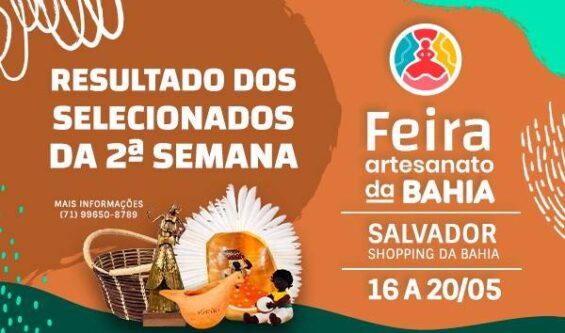 Confira os participantes selecionados para a Feira Artesanato da Bahia em Salvador