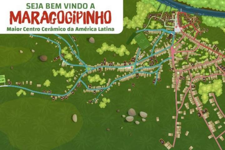 Mapas dos espaços do Festival da Cerâmica de Maragogipinho